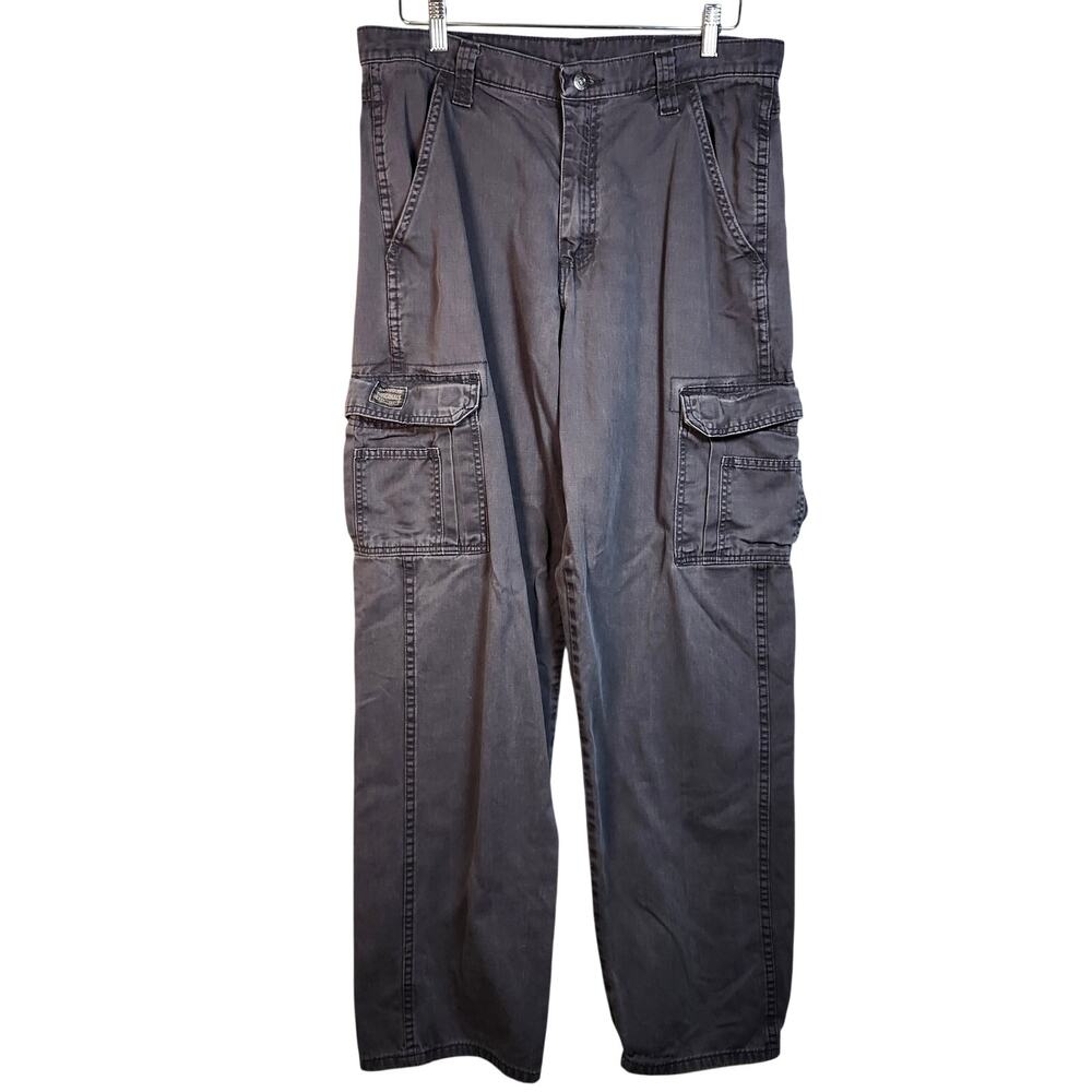 Wrangler Men's Gray Cotton Cargo Utility Pants Size 32" x 34"